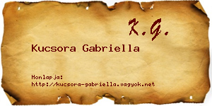 Kucsora Gabriella névjegykártya