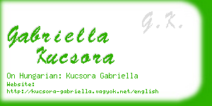 gabriella kucsora business card